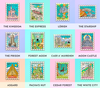 Mix & Match Set of 10 Stamp Enamel Pins
