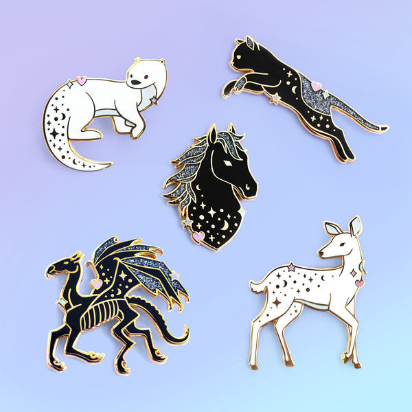 Kikrox Luna & Thestral fantasy enamel pin - deals LE35 gold