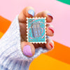 Hand Holding The Police Box Enamel Pin
