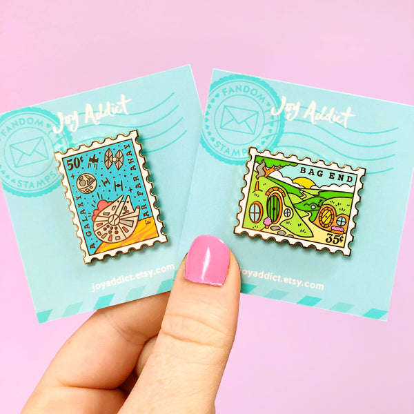 Mix & Match Set of 10 Stamp Enamel Pins – Joy Addict