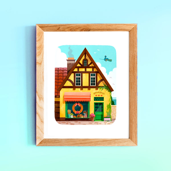 The Bakery Art Print Framed 8x10