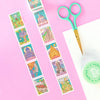 Collection 4 washi tape and stationary roll featuring The magical express train, Forest Moon, The starship, Pacha's Hut, Moon Castle, Lorien, The Kingdom, White City, The Prison, Asgard
