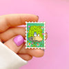 Hand Holding Stamp Enamel Pin of Forest Spirits Japanese Animated Film