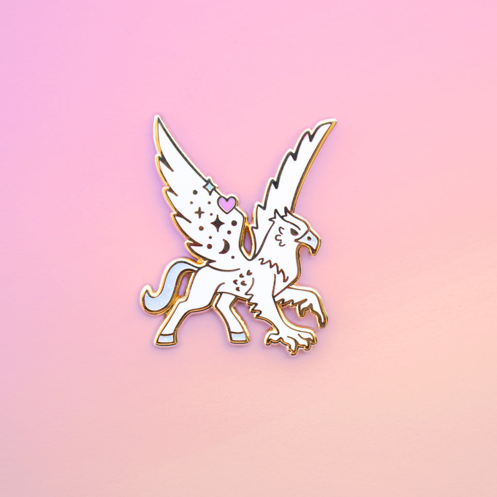 White Hippogriff Patronus Enamel Pin