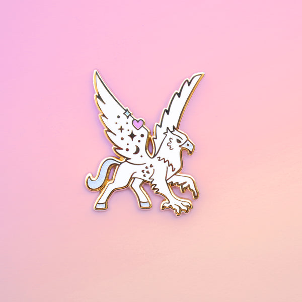 White Hippogriff Patronus Enamel Pin