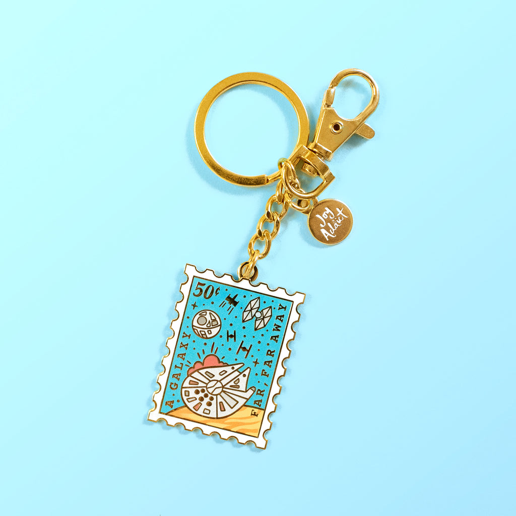 A Galaxy Far, Far Away Enamel Keychain