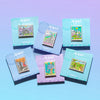 six fan art enamel pins by joy addict