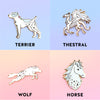 Guardian Magical Animals Enamel Pin featuring Terrier, Thestral, Horse, Wolf for Spells and Wizardry