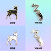 Guardian Magical Animals Enamel Pin featuring Doe, Wand, Doe for Spells and Wizardry
