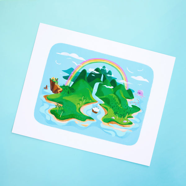 Neverland Island Art Print | Fan Art Enamel Pin | Fandom Artwork