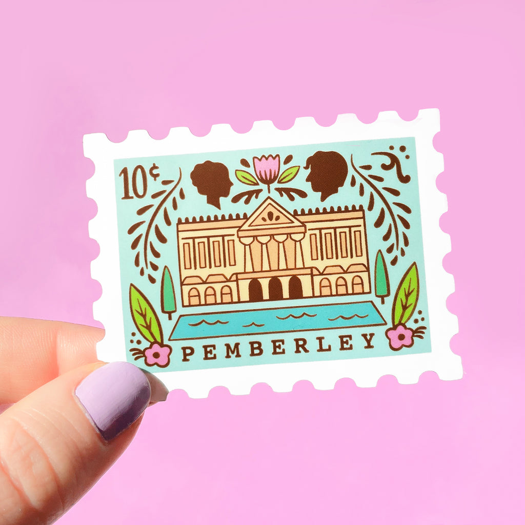 Pride and Prejudice, Pemberley Stamp Vinyl Sticker