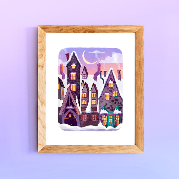 8 x 10 Art Print The Village for Wizards