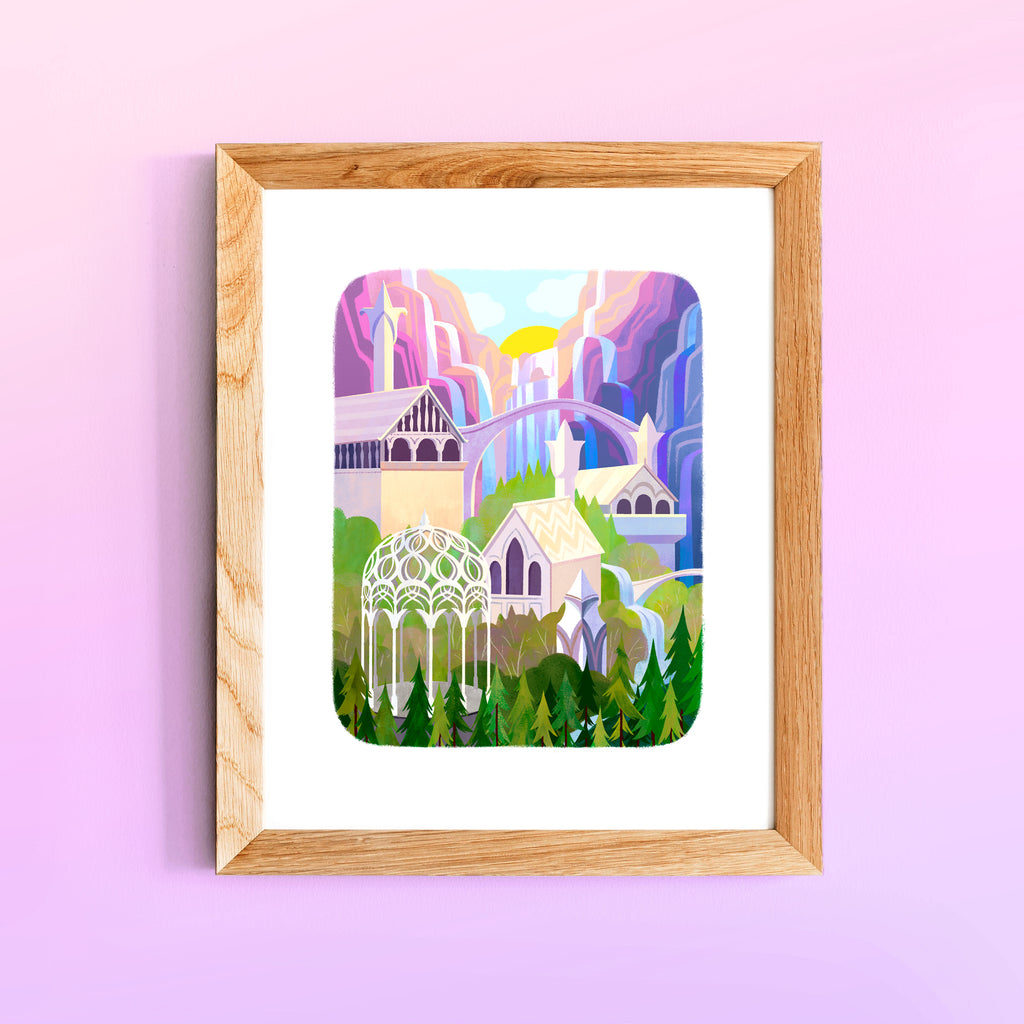 8 x 10 Framed Art Print Mockup of Imladris
