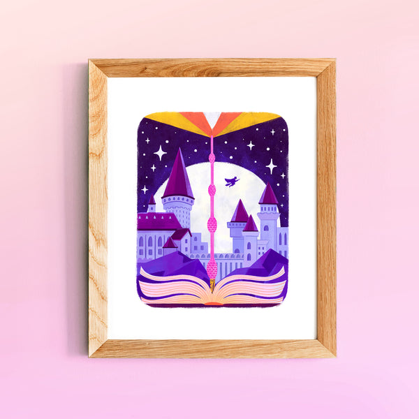 8 x 10 Art Print The Magical Castle for Wizards