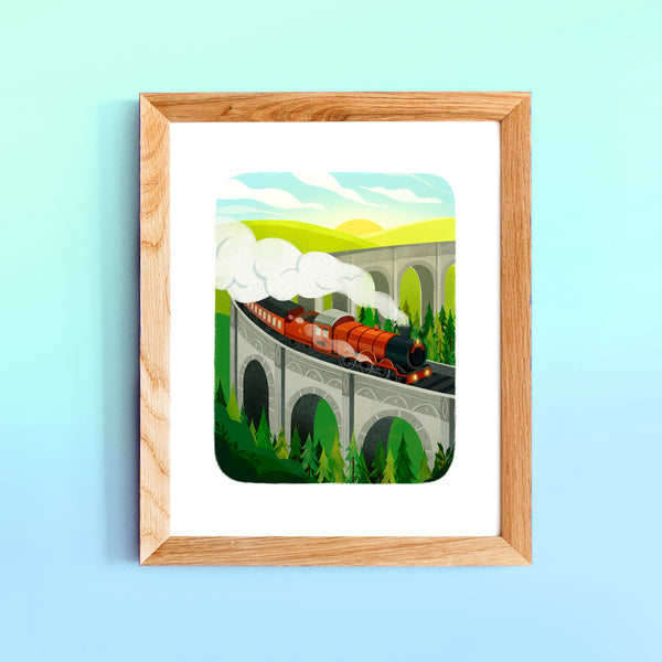 8 x 10 Art Print The Magical Express for Wizards