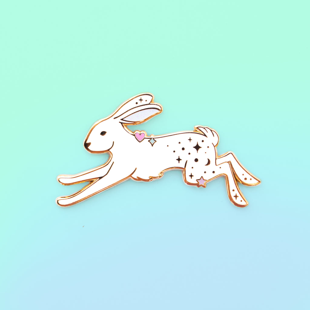 Magical Rabbit Hare Animal of Spells and Wizardry Enamel Pin