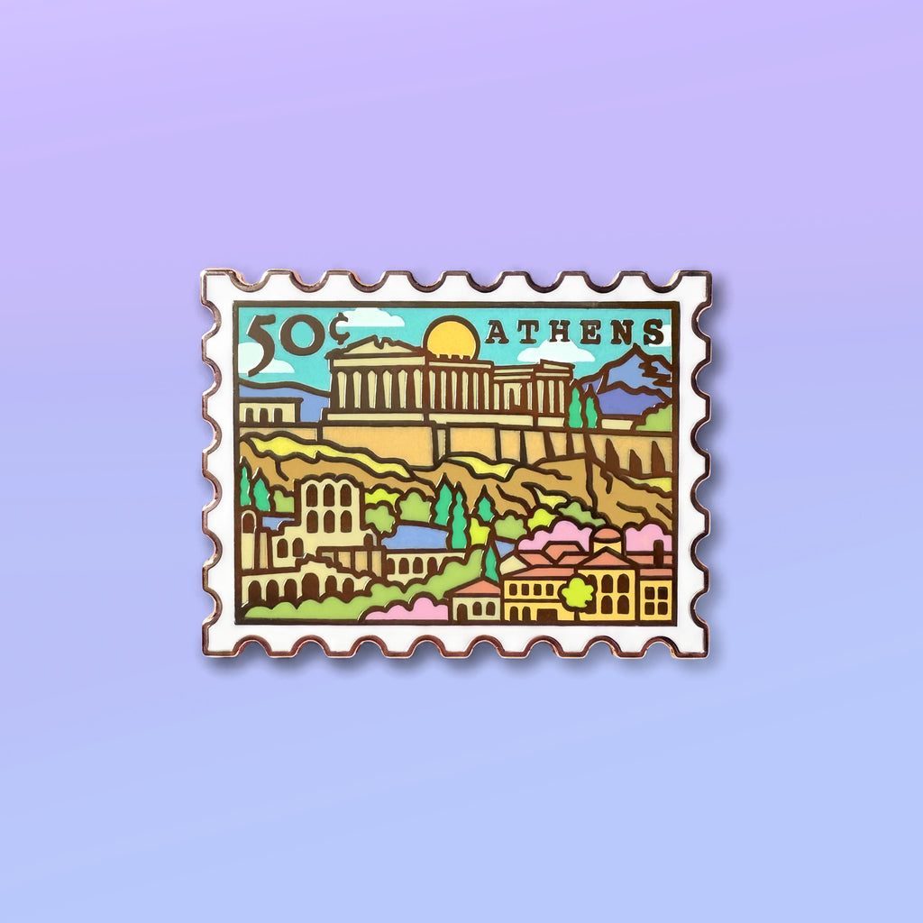 Athens Enamel Pin
