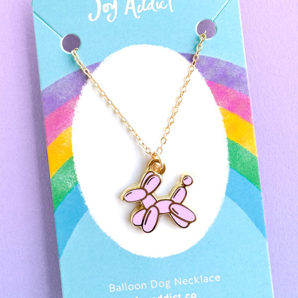 Balloon Dog Charm Necklace