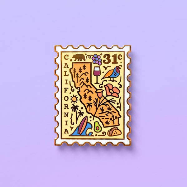 California Enamel Pin