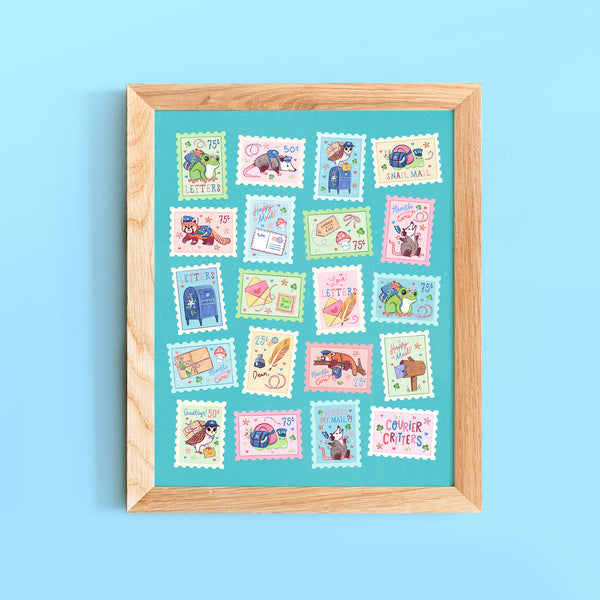 Courier Critters Art Print