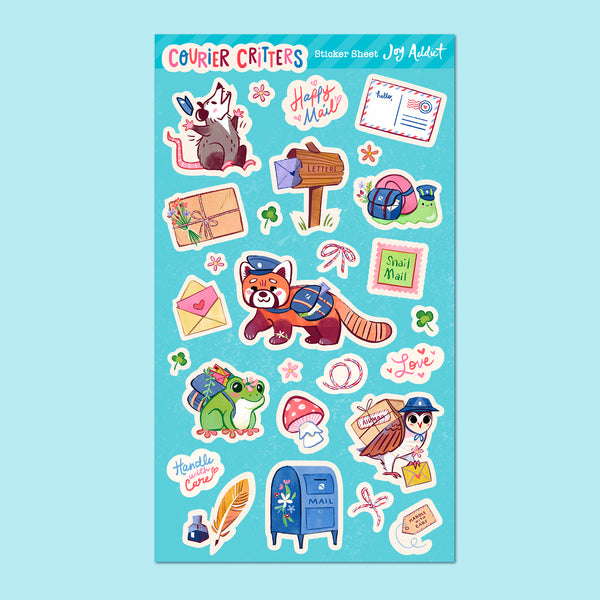 Courier Critters Sticker Sheet