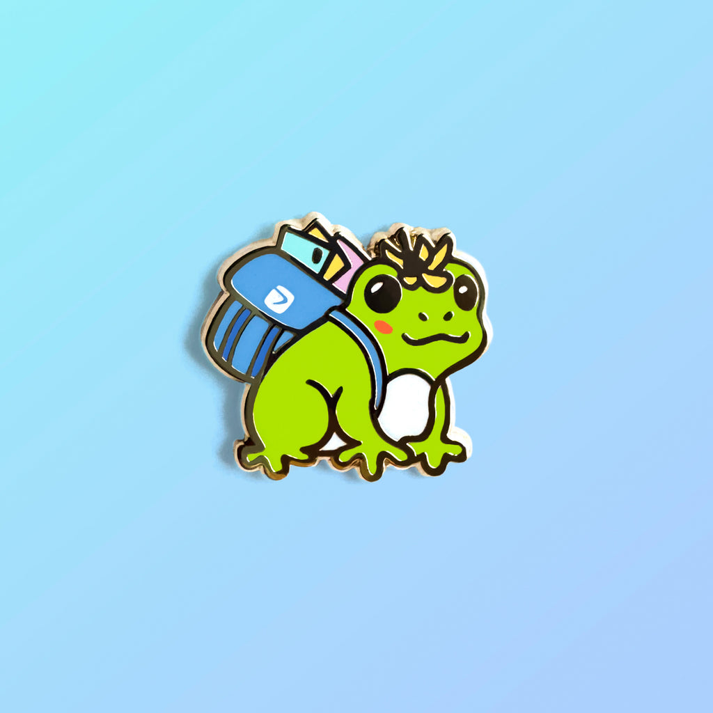 Puddles the Frog Enamel Pin
