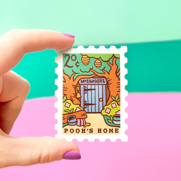 Pooh's Home Stamp Vinyl Sticker
