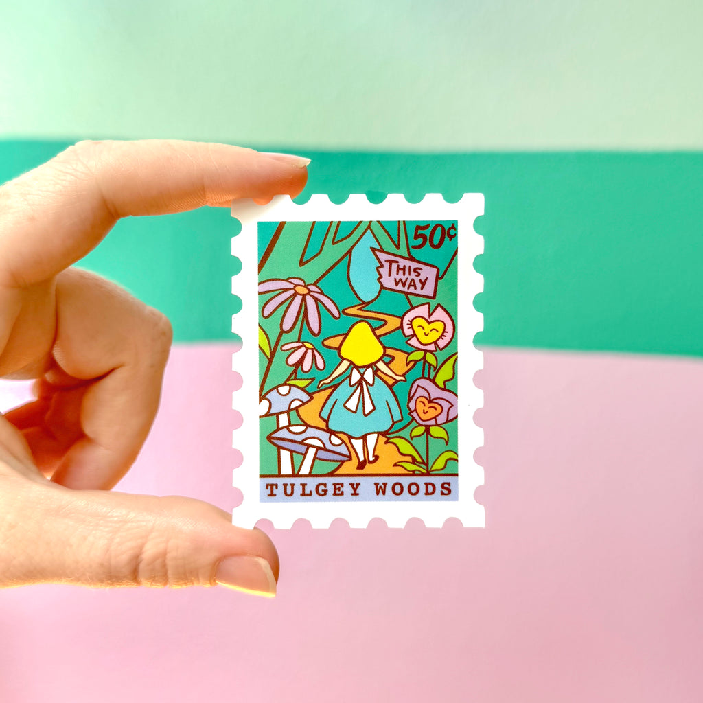 Tulgey Woods Stamp Vinyl Sticker