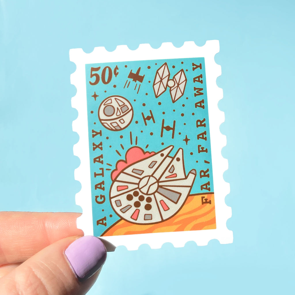 A Galaxy Far, Far Away Stamp Vinyl Sticker