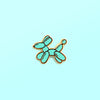 Teal Balloon Dog Enamel Pin