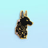 Magical Animals Dog in Black of Spells and Wizardry Enamel Pin