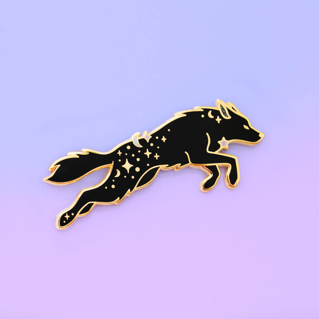 Magical Guardian Wolf Animal of Spells and Wizardry Enamel Pin