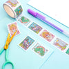 Stamp Enamel pin washi tape bookish book lover merch 