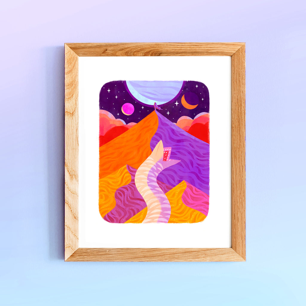 8 x 10 Framed Art Print Mockup - A painting inspired by the book series Dune