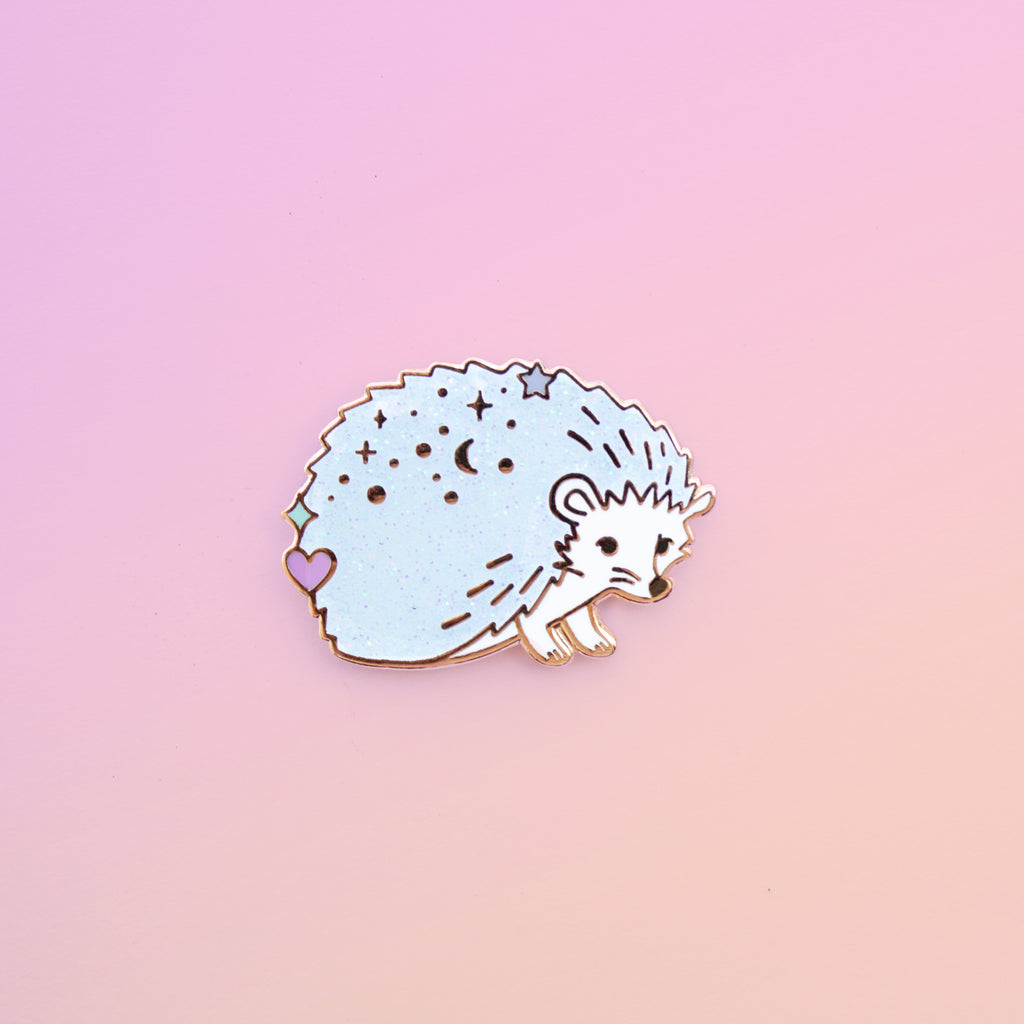 Magical Animals of Spells and Wizardry Enamel Pin Hedgehog in White