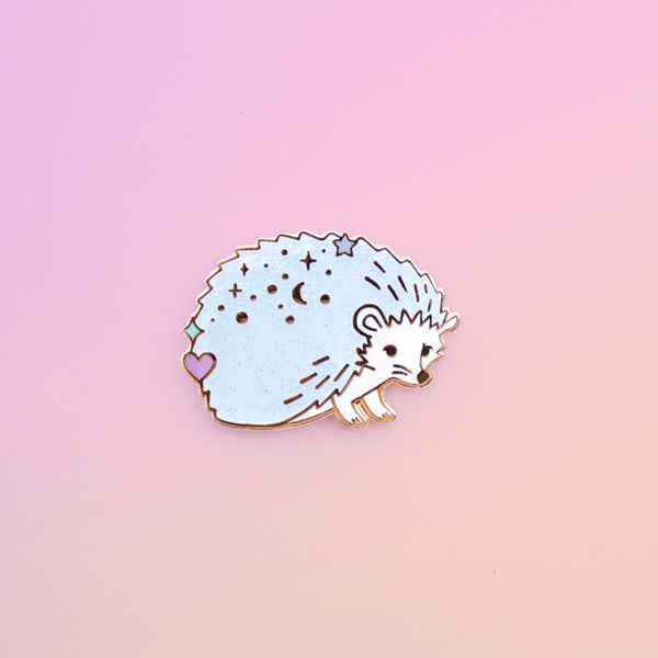 Magical Animals of Spells and Wizardry Enamel Pin Hedgehog in White