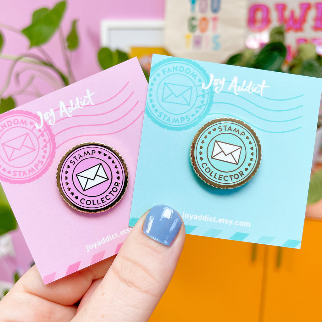 Stamp Collector Enamel Pin | Enamel Pin Collectors – Joy Addict