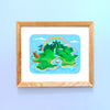 8 x 10 Framed Colorful Neverland with Rainbow
