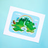 8 x 10 Framed Colorful Neverland with Rainbow
