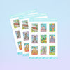 Sticker Sheet of Stamp fandom designs