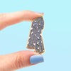 Hand Holding Invisibility Cloak Dark Magical Object Enamel Pin for Wizardry and Spells