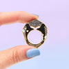 Hand Holding The Ring Dark Magical Object for Spells and Wizardry Enamel Pin