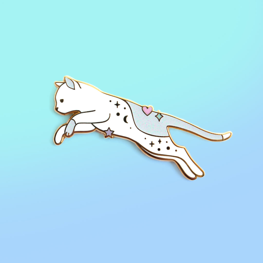 White Cat jumping Magical Animals of Spells and Wizardry