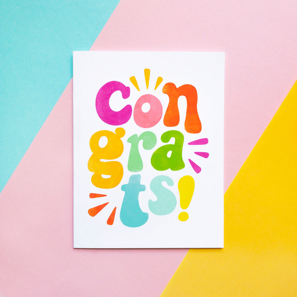 Hippy Greeting Card | "Congrats" 