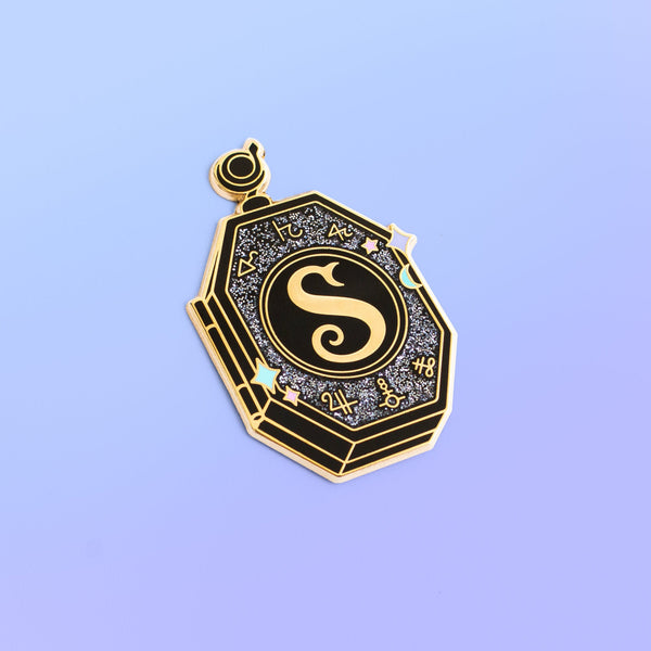 The Locket Dark Magical Object Enamel Pin for Wizardry and Spells